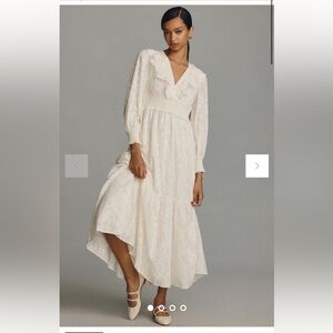 Anthropologie Cream Maxi Dress